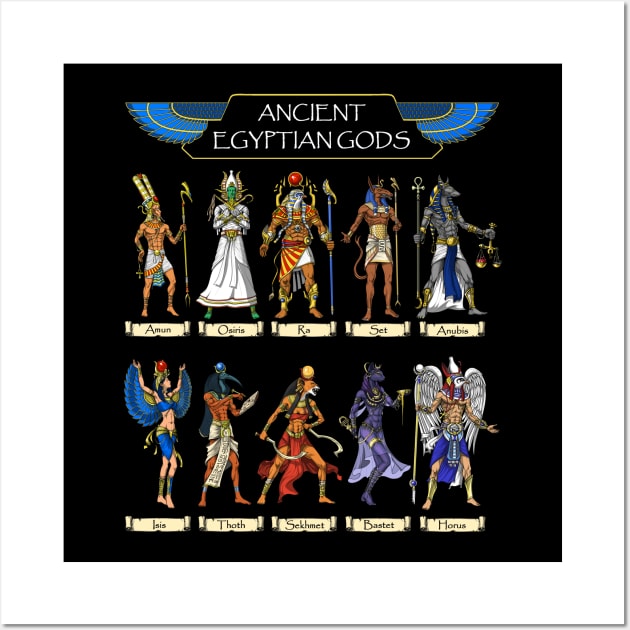 Ancient Egyptian Gods Wall Art by underheaven